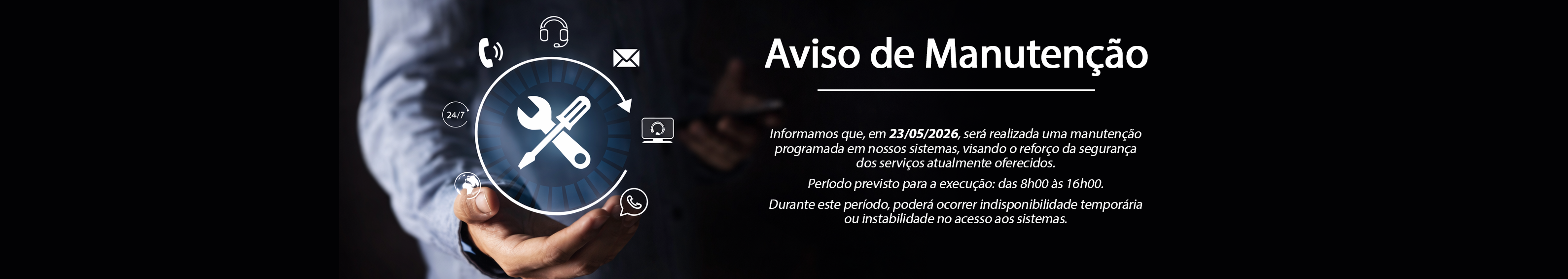 Imagem Aviso de Manutenção