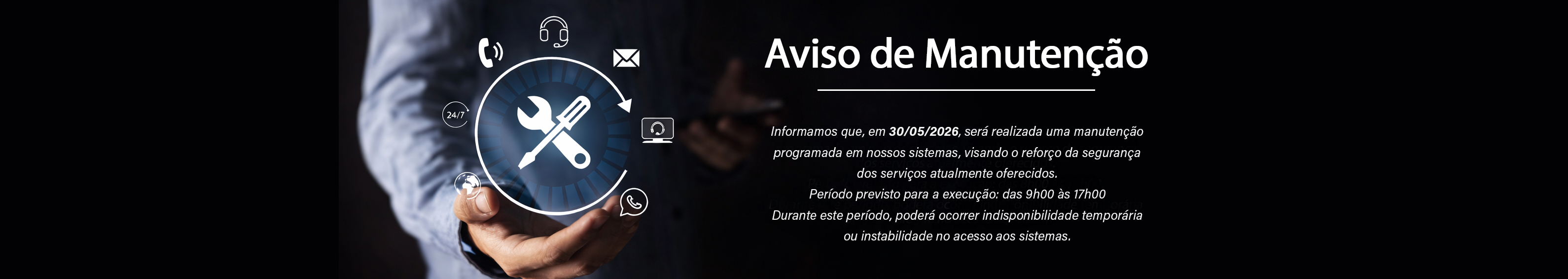 Aviso de Manutenção