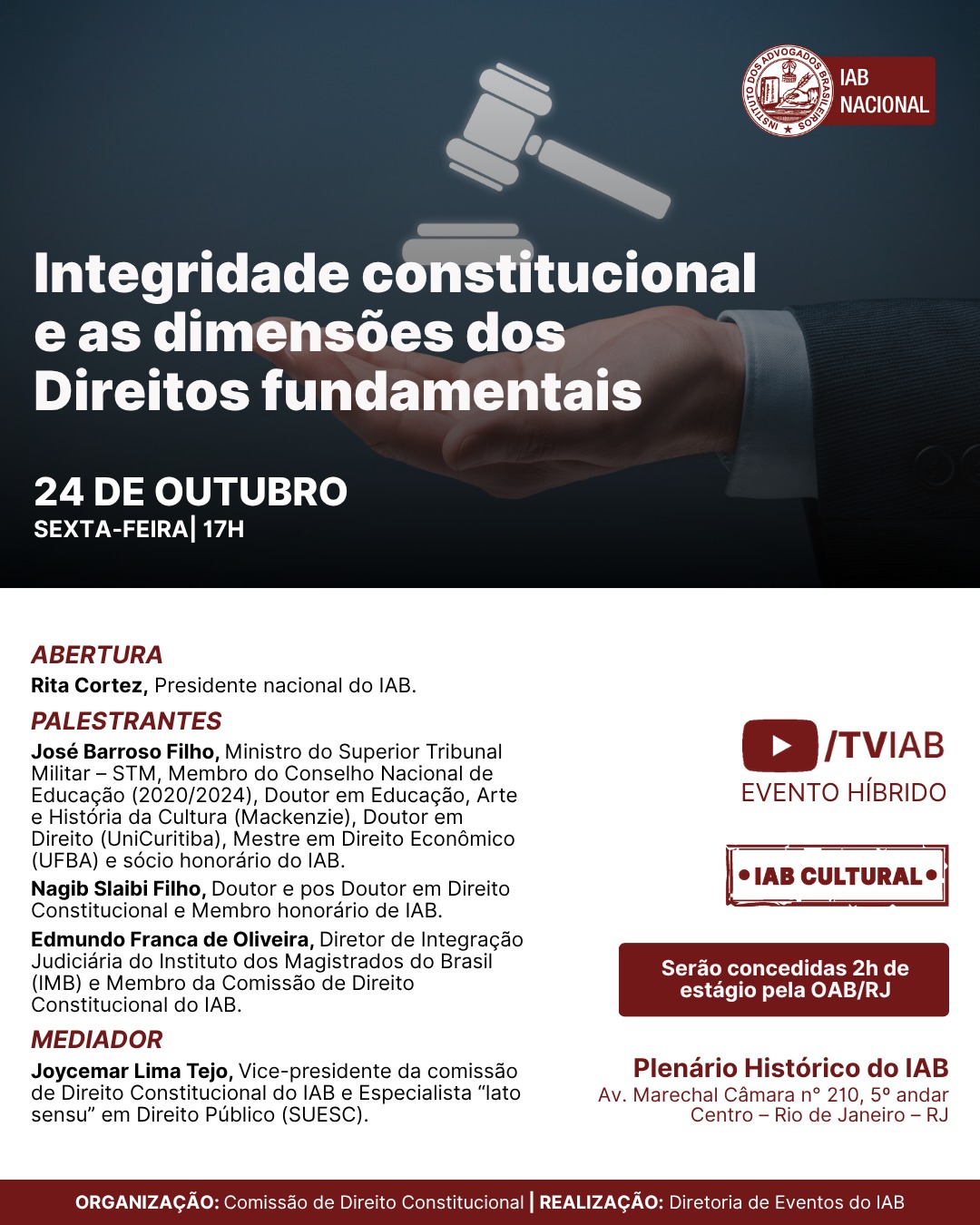 ministro participa eventos academicos rj 3