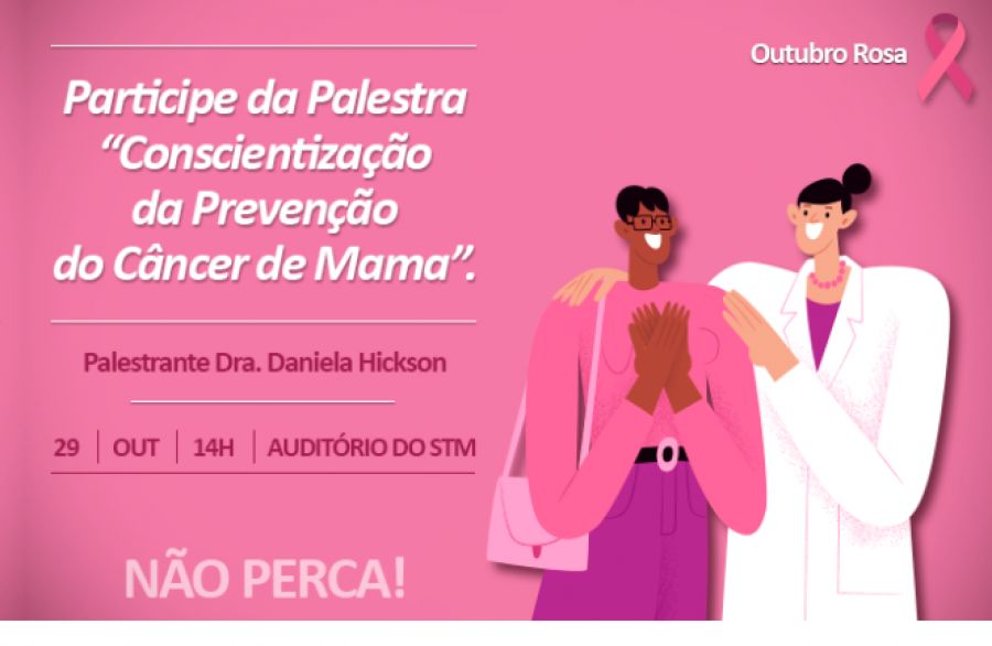 STM promove palestra sobre prevenção do câncer de mama no Outubro Rosa