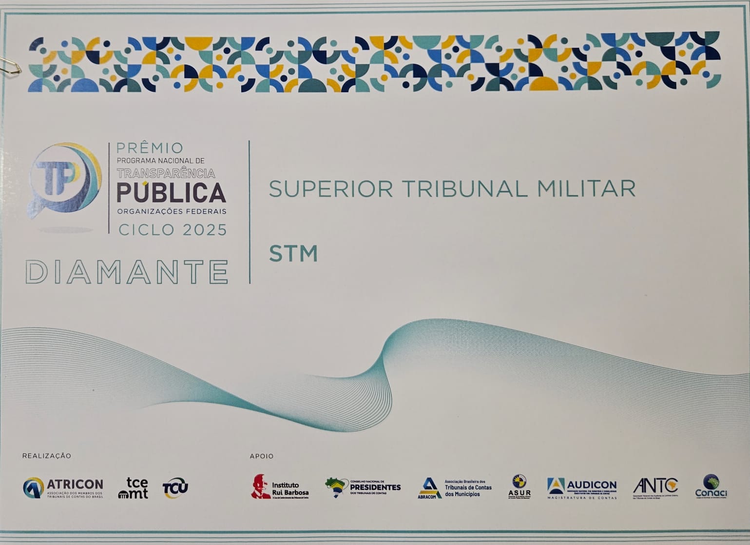 stm recebe selo diamante pntp 0
